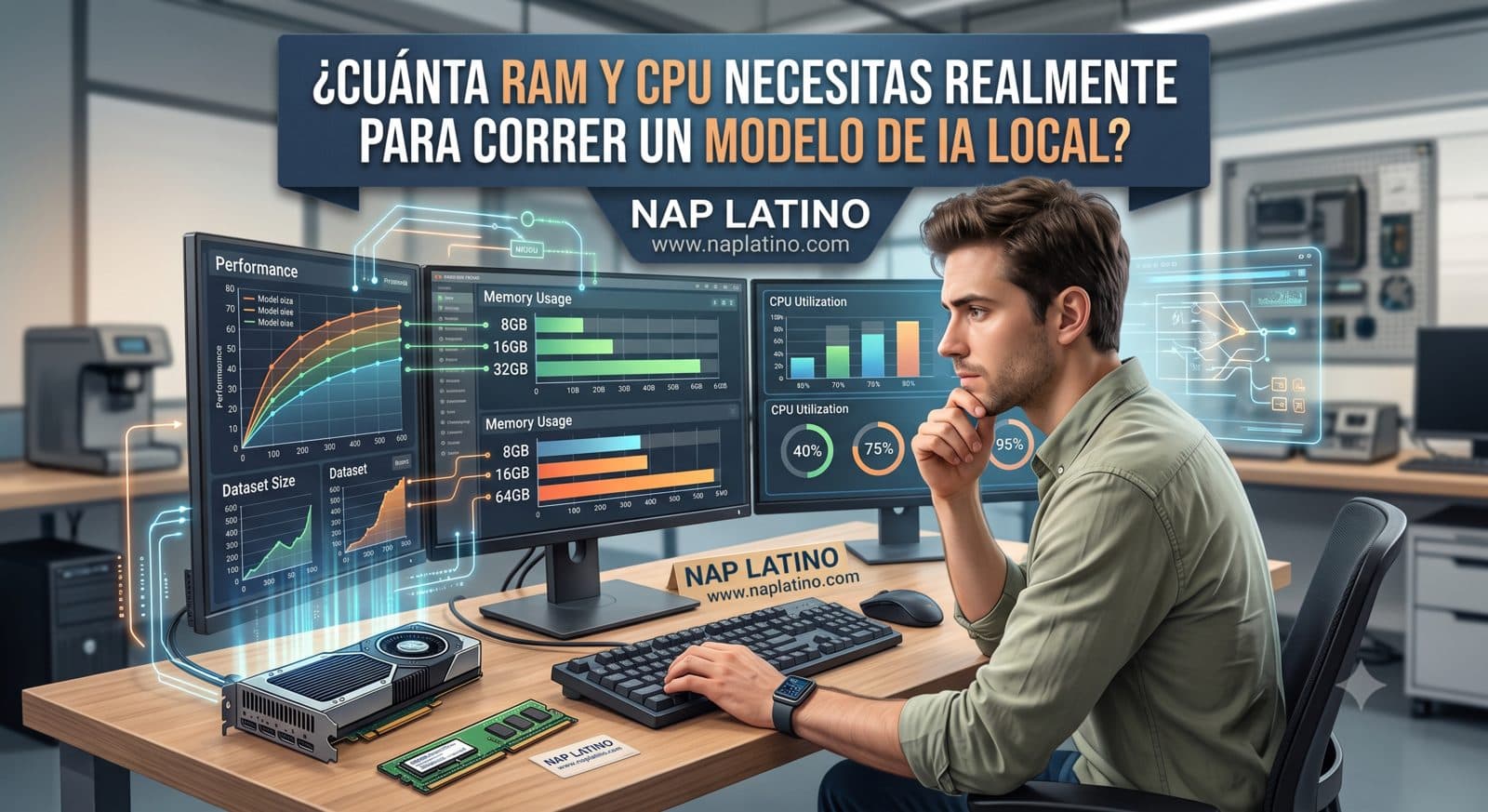 Cuánta RAM y CPU necesitas realmente para correr un modelo de IA local (sin exagerar)